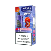 HQD CLICK PLUS 30000 Клубничное мороженое мята темный виноград 2% 