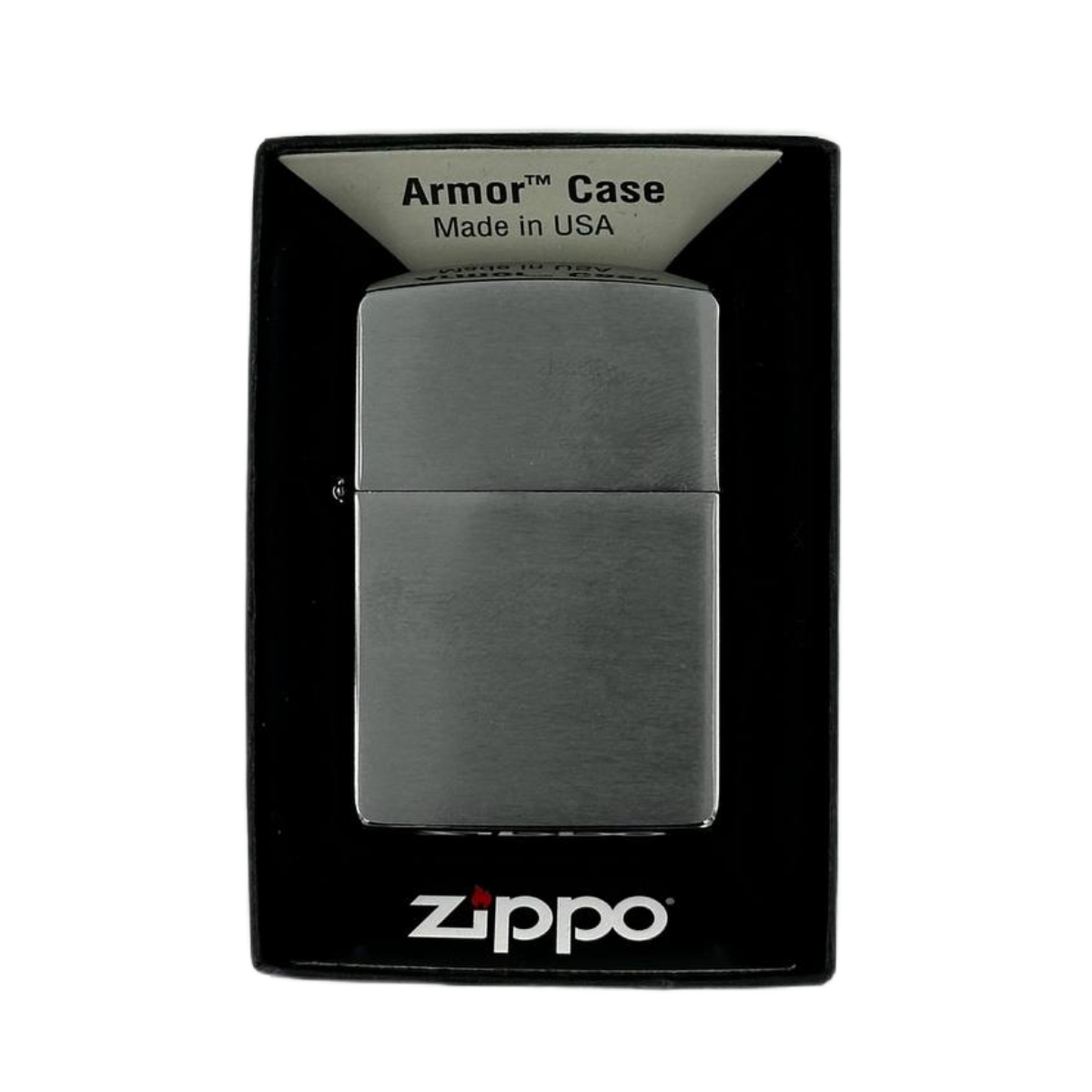 ZIPPO/162 Armor покр.Brushed Chrome лат-сталь,сереб., матов.