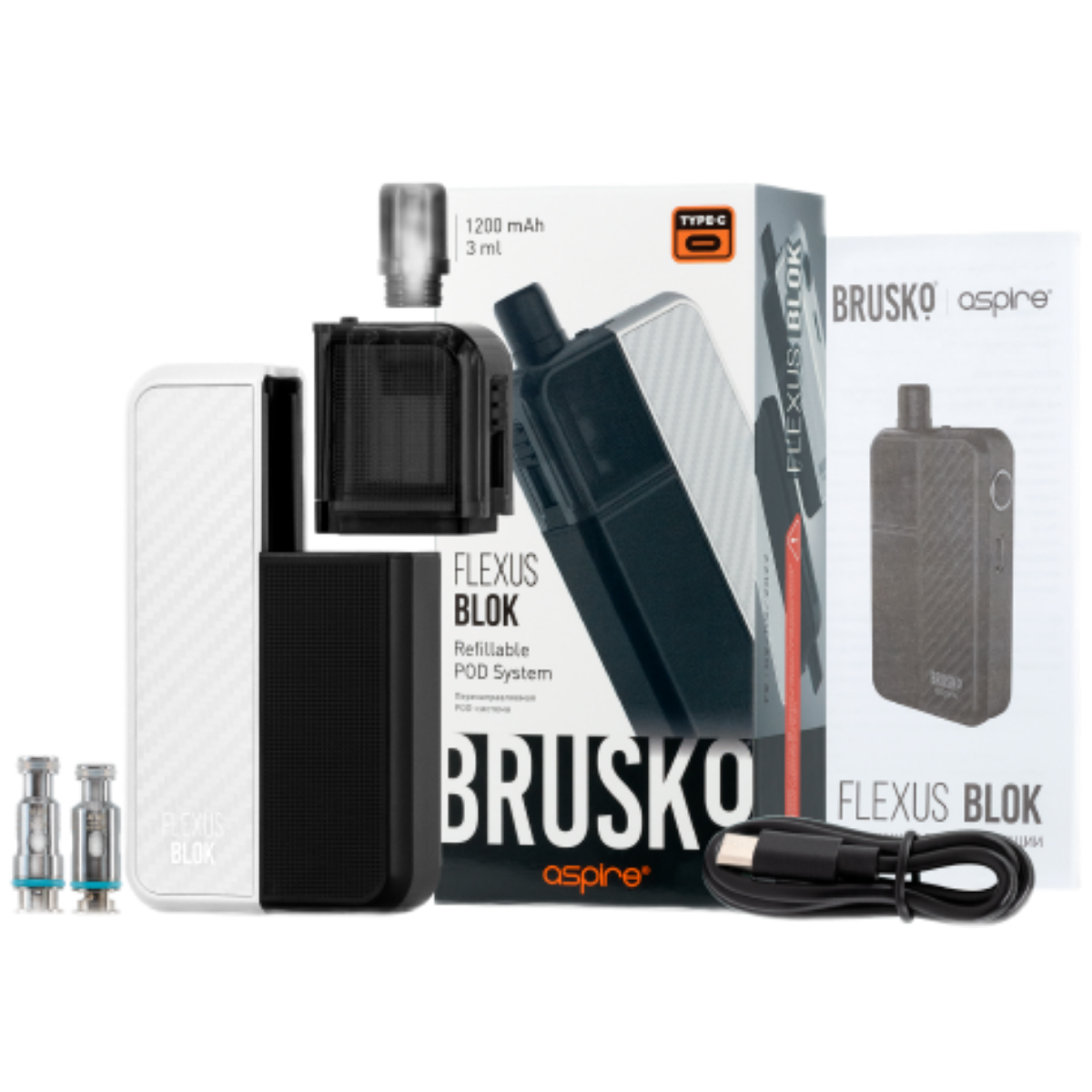 BRUSKO FLEXUS BLOK 1200 mAh Темно серый