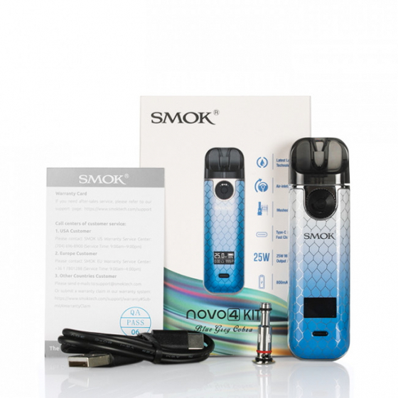 SMOK NOVO 4 Pod 800mAh 25W Kit White Armor SMOK-083J