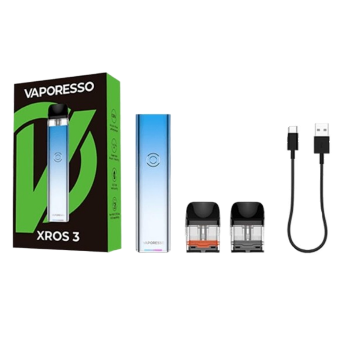 Vaporesso XROS 3 1000mAh Pod Kit Ice Blue