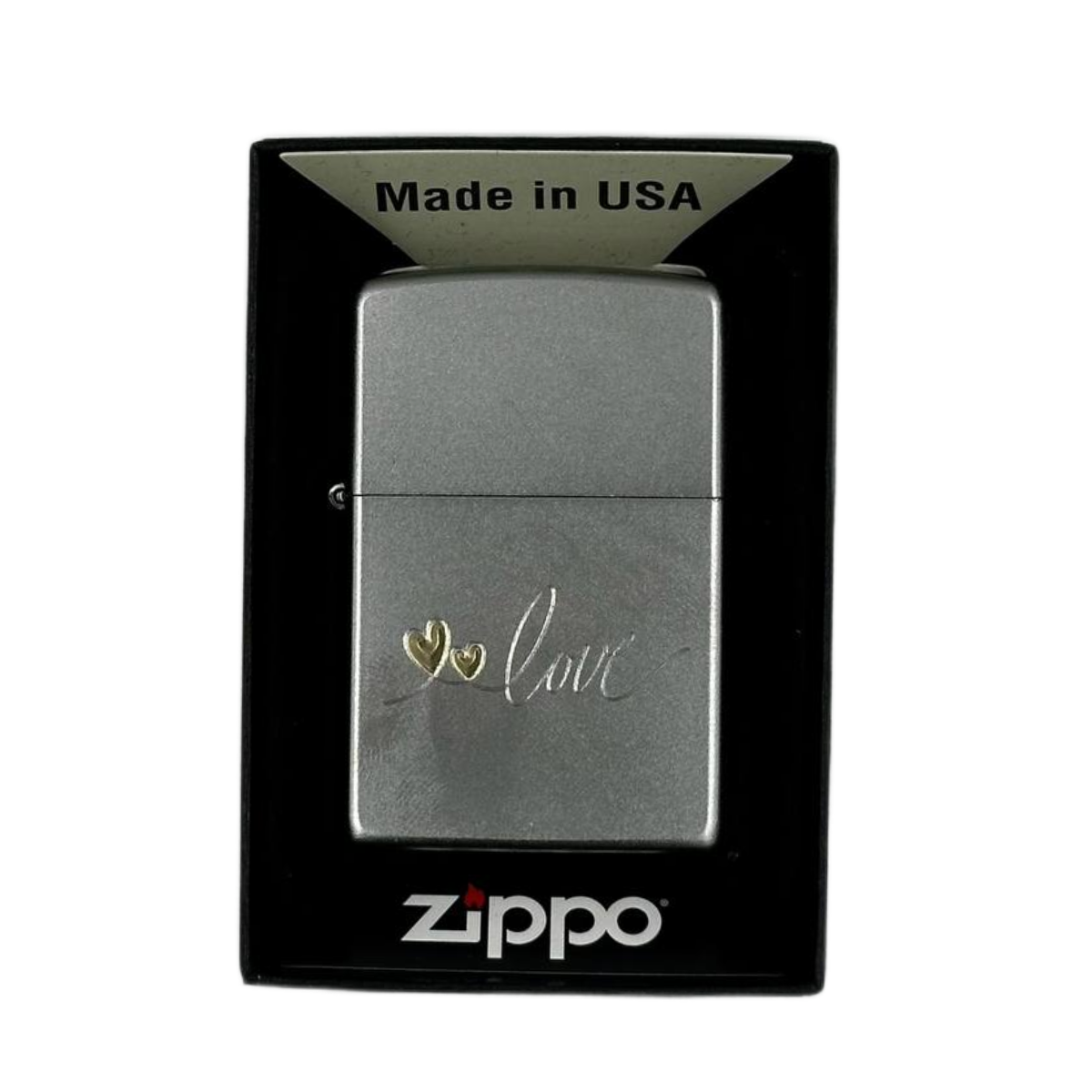 ZIPPO/48725 Love Design покр.Satin Chrome, лат/сталь, серебро