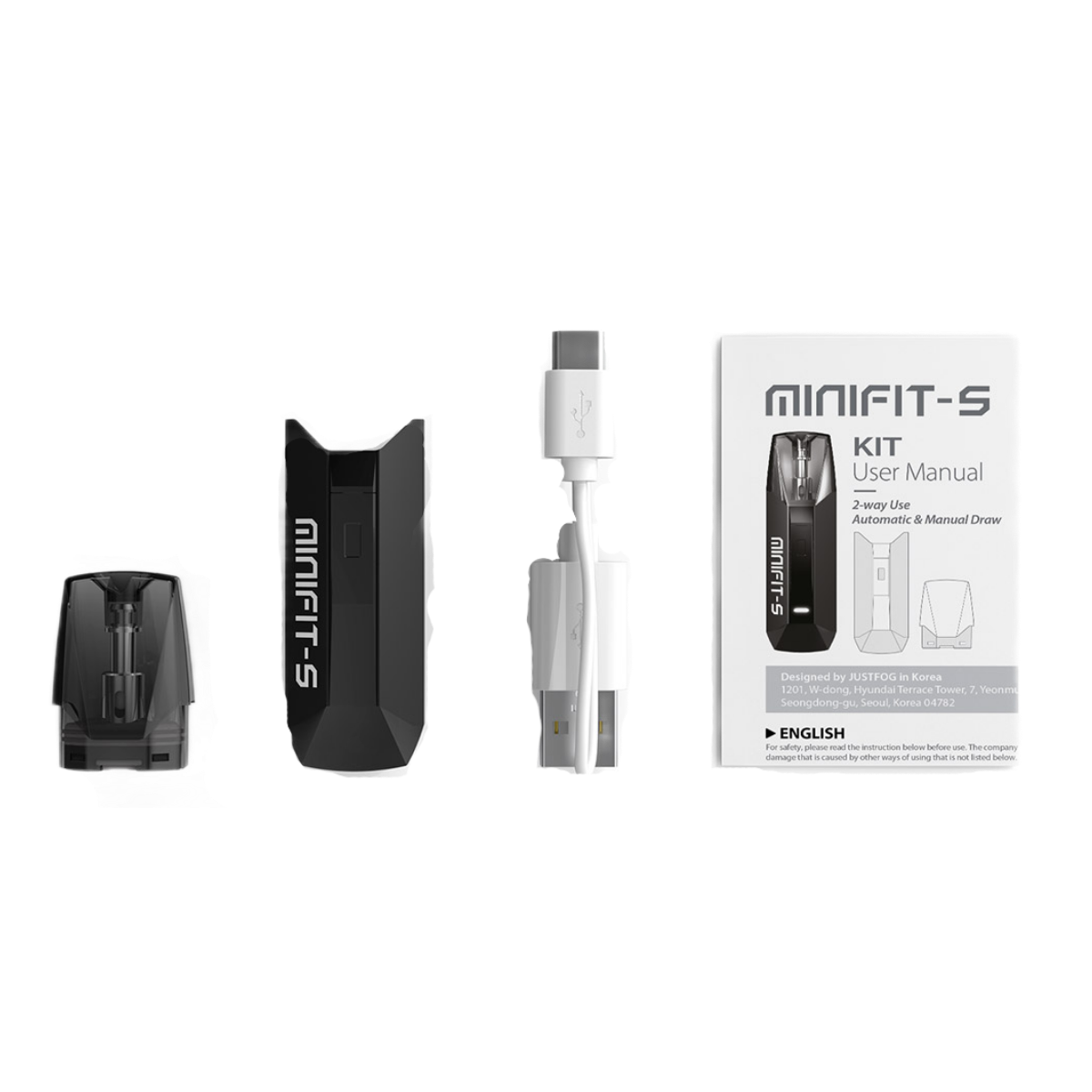 JUSTFOG Minifit S 420mAh Pod Kit Black FOG-009A