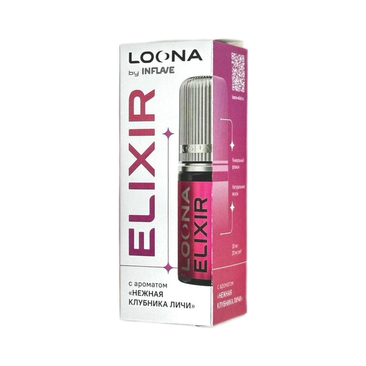 INFLAVE LOONA ELIXIR Нежная клубника личи 30мл.20мг.