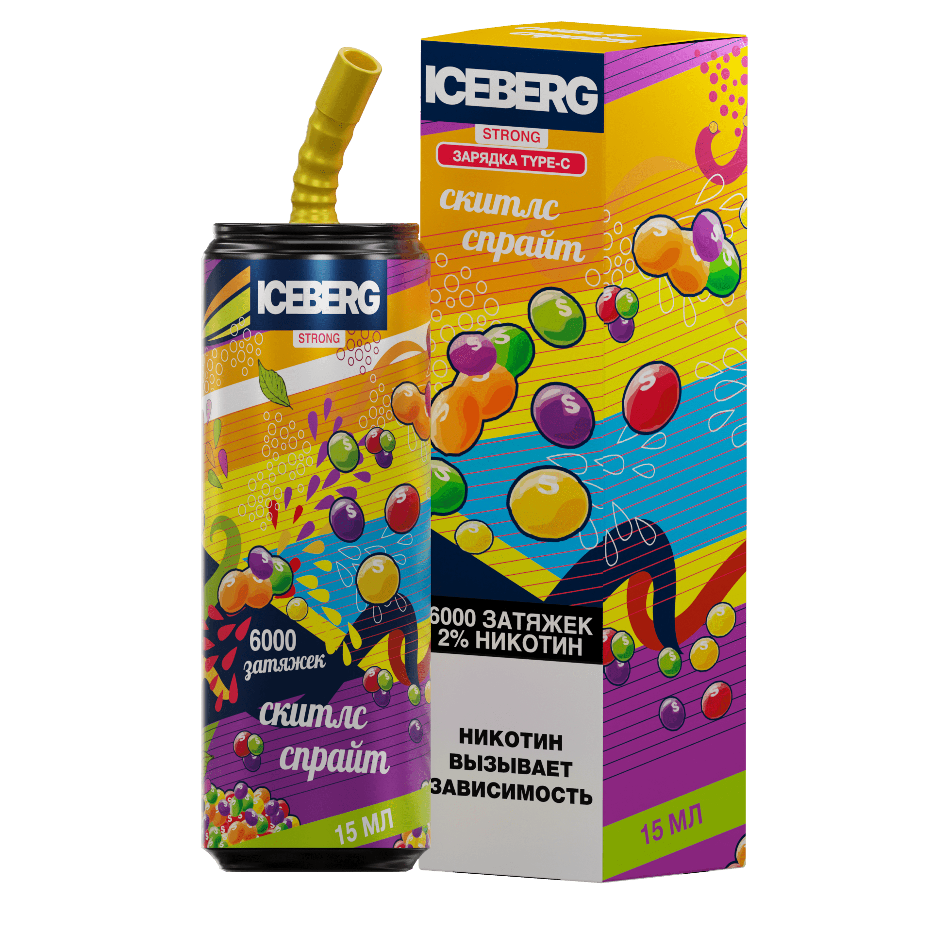 ICEBERG XXL 6000 Скитлс спрайт 2%