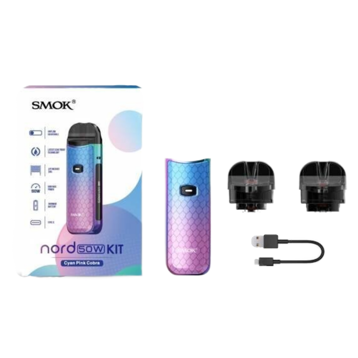 SMOK NORD 50W Pod Kit 1800mAh White Armor SMOK098A