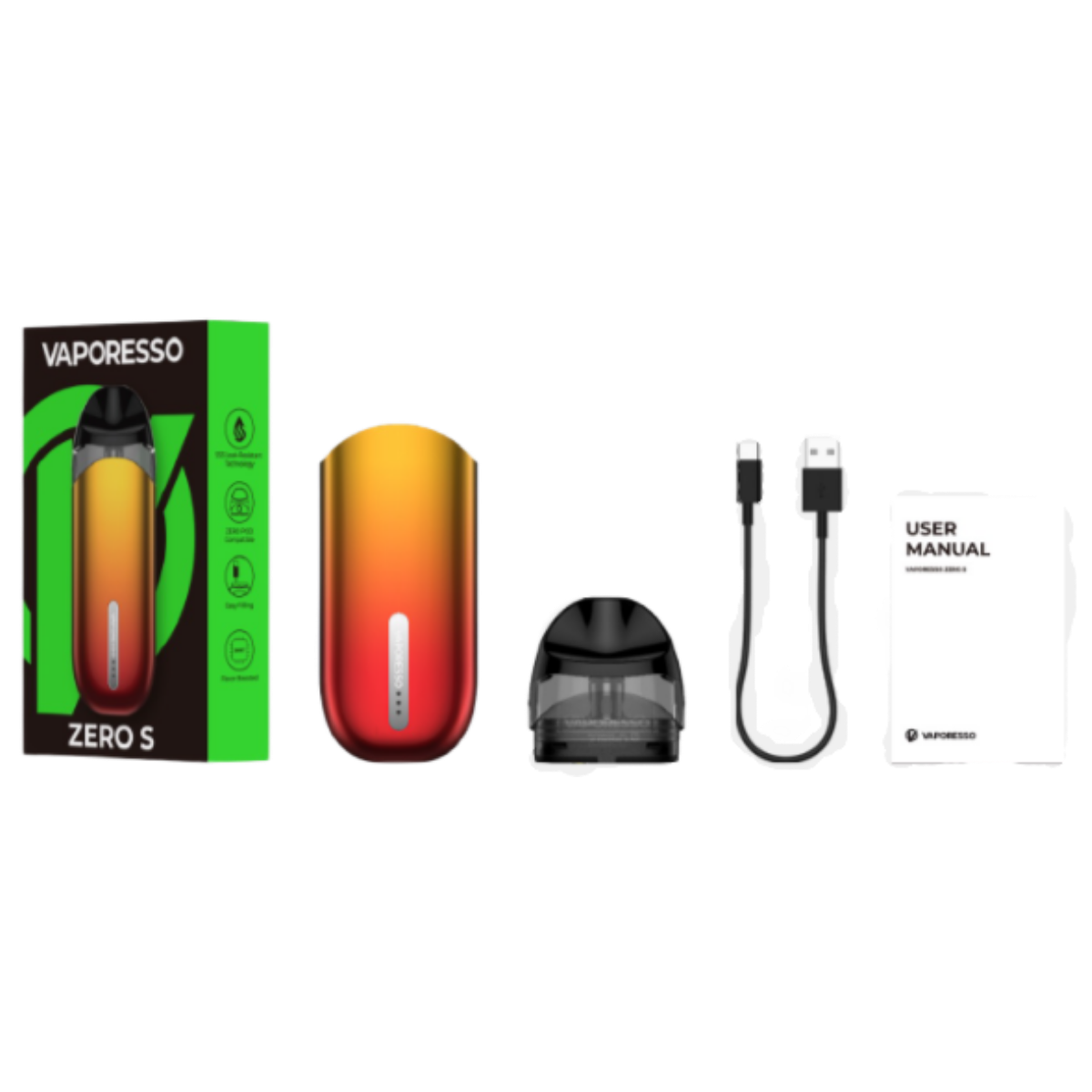 Vaporesso ZERO S 650mAh Pod Kit Red VRR-0082D