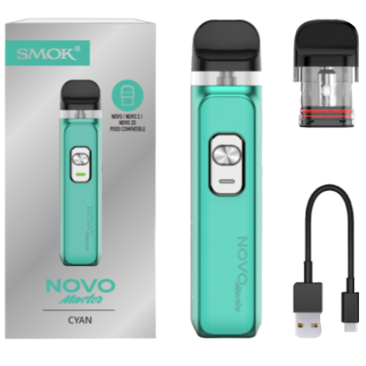SMOK Novo MASTER 1000mAh Pod Kit Silver Carbon Fiber SMOK-160L