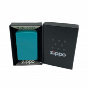 ZIPPO/49454 Classic с покр. Flat Turquoise, латунь/сталь, бирюзовая, глянц., 38x13x57 мм